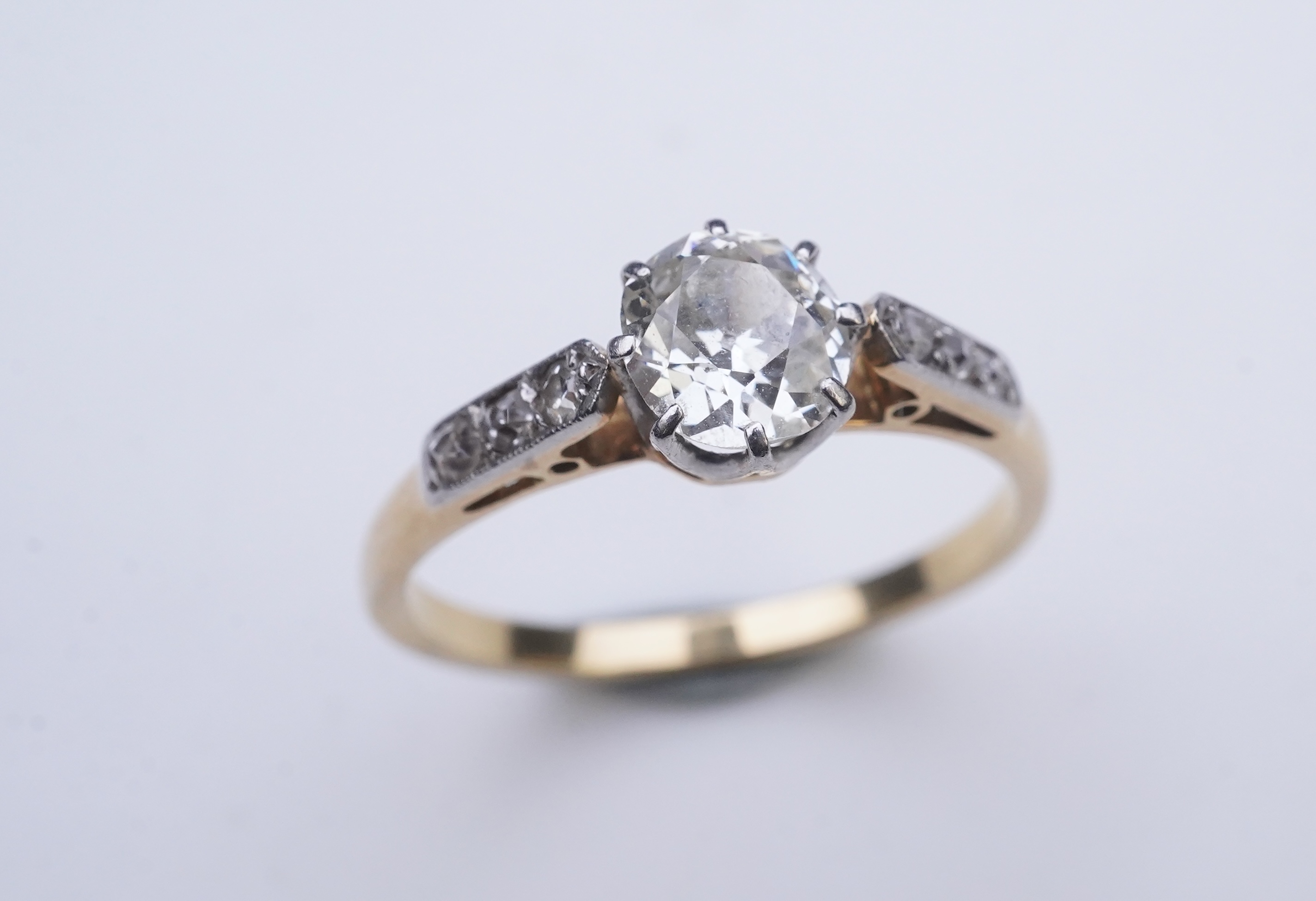 A diamond ring, early 20th century